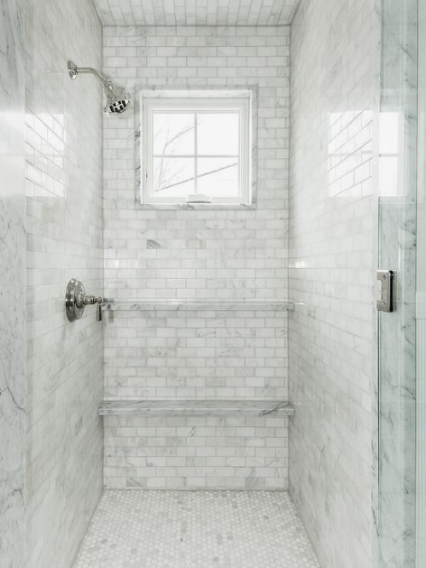 monchromatic walk-in showers