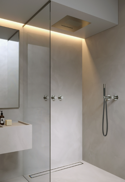 walk-in showers all white
